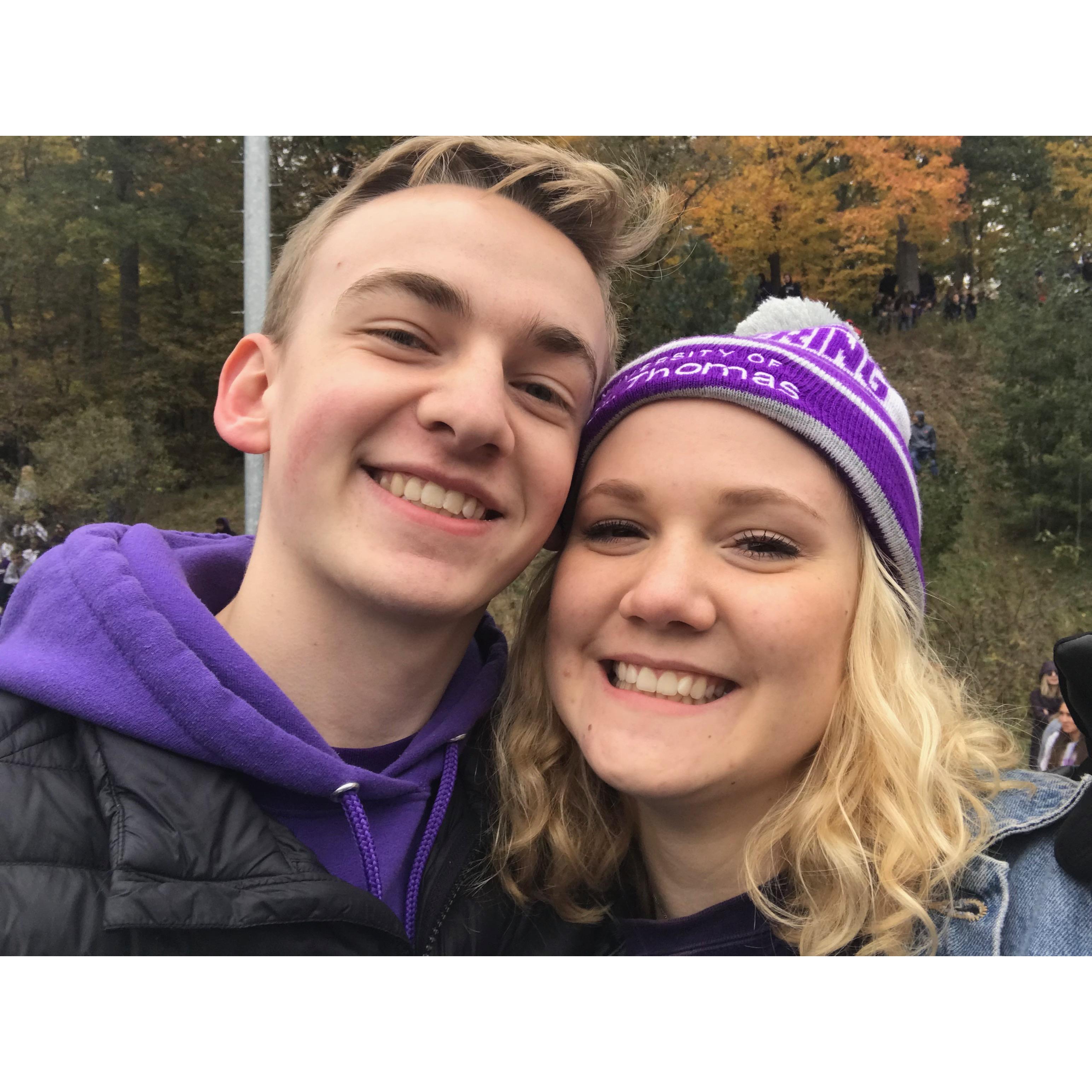 Tommie-Johnnie football game October 2019. We may have lost but I still won (sorry I had to).