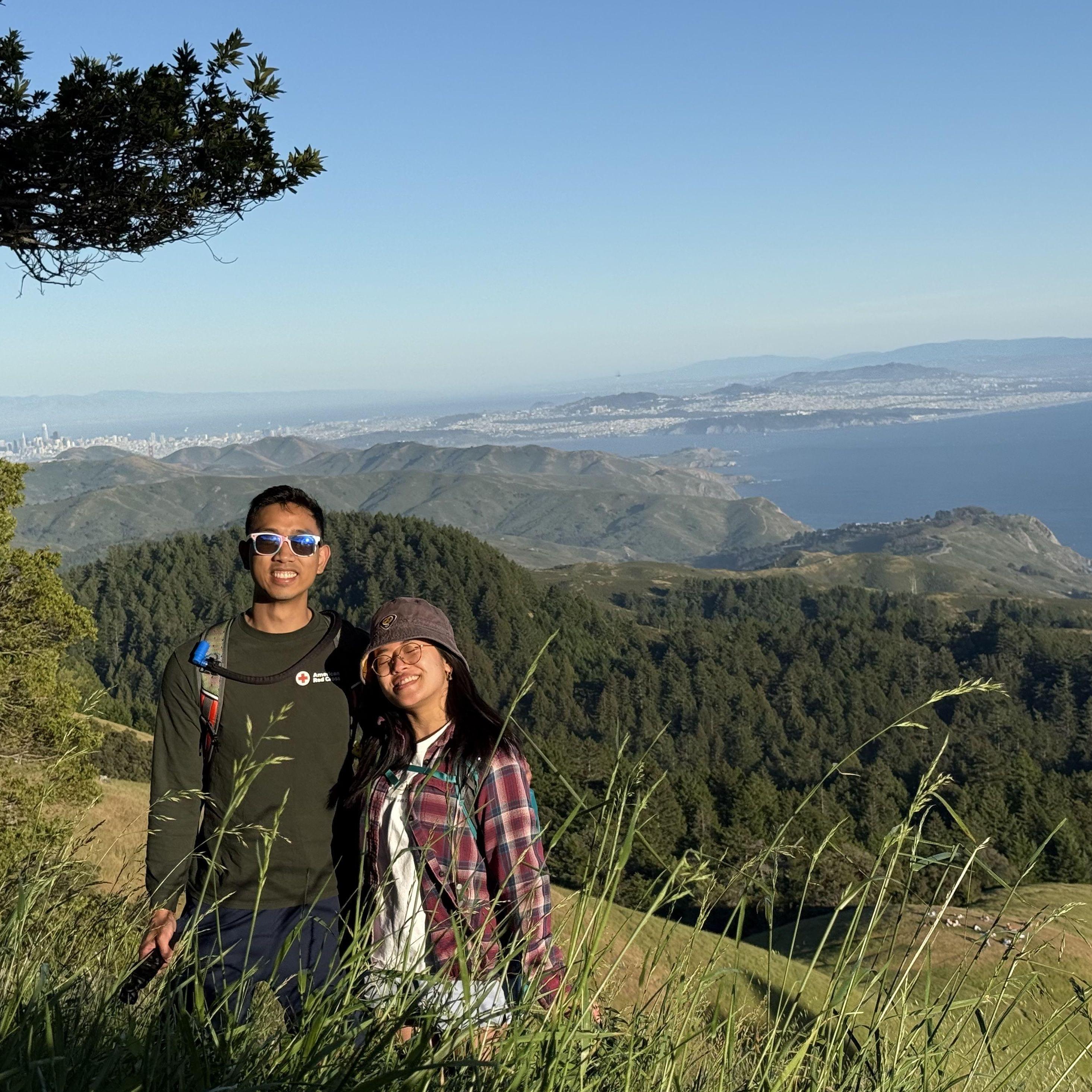 Visiting Mt. Tam in California.