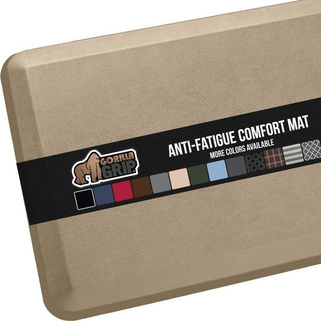 Gorilla Grip Original Premium Anti-Fatigue Comfort Mat, Phthalate Free, Ergonomically Engineered, Extra Support and Thick, Kitchen, Office, Gaming Standing Desk Mats, 39x20, Taupe