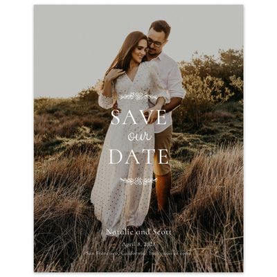 White Spring Wedding Digital Save the Date - Harper Photo