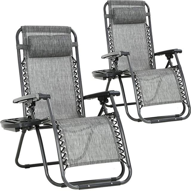 Zero Gravity Chair Patio Chairs Set of 2 Lawn Chair Outdoor Chair Deck Chairs Camping Chairs Folding Lounge Chair Beach Chairs Anti Recliner Pool Chair