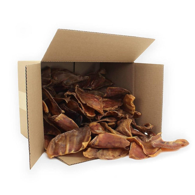 Best Pet Supplies GigaBite Roasted Pig Ears for Dogs - Natural Dog Chews, Roasted Pigs Ears, Safe for Puppies and Aggressive Chewers, Cleans Teeth and Gums - Pack of 40