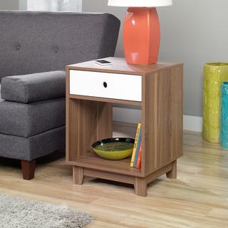 Soft Modern Walnut Side Table