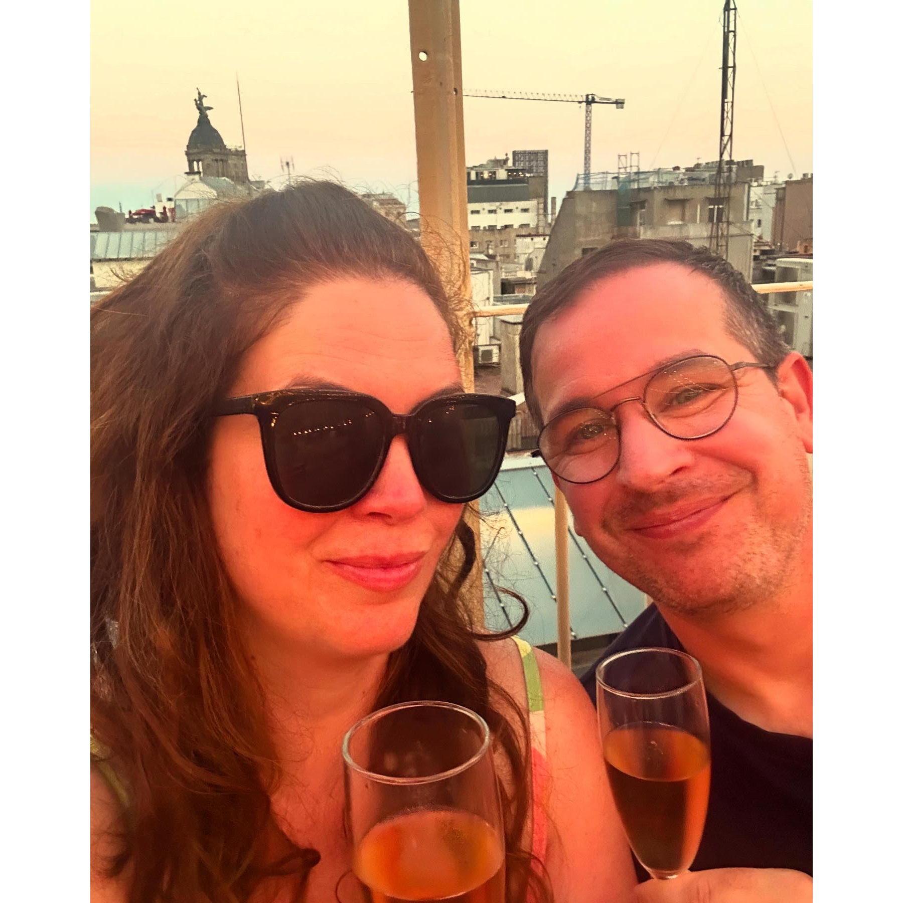 Rooftop bubbles in Barcelona