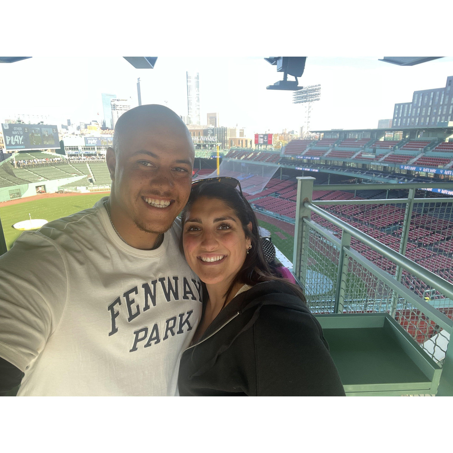 Our first date. Very fitting for it to be at a ball park.