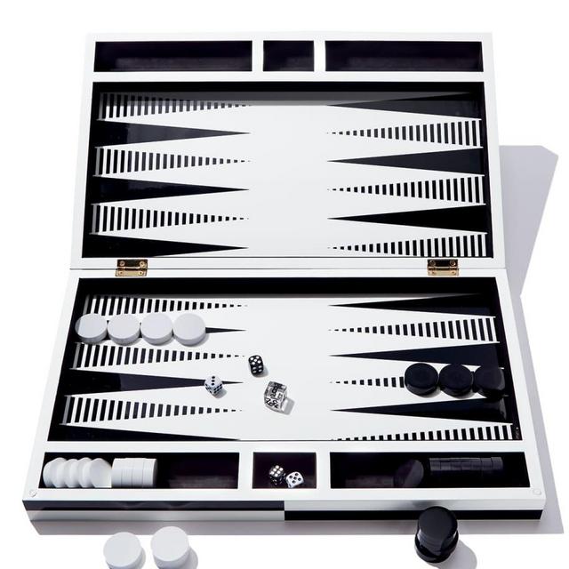 Jonathan Adler Optical Illusion Art Backgammon Set