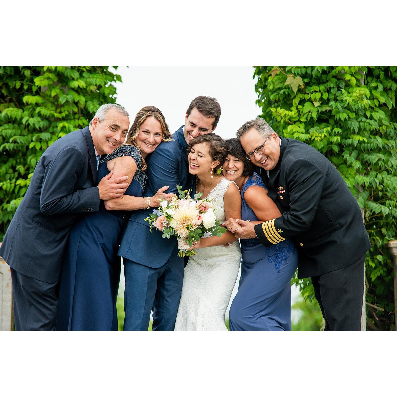 Bride & Groom and our amazing parents!