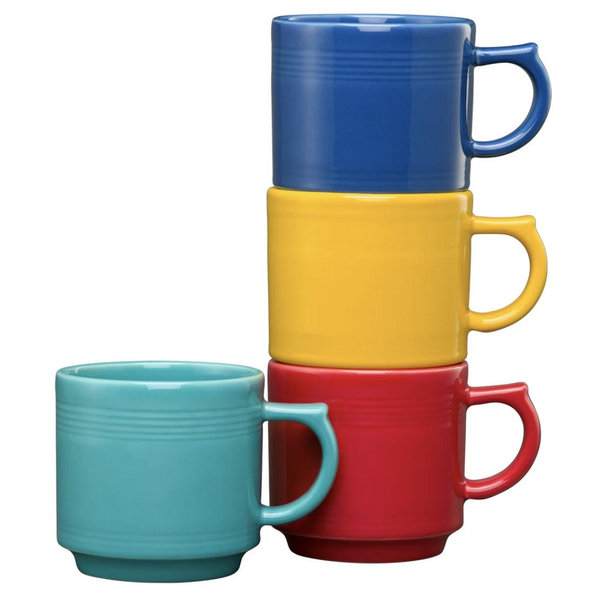 Fiesta 16 OZ Set of 4 Vibrant Mixed Stackable Mug Set
