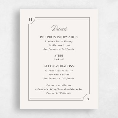 Beige Bordered Wedding Enclosure - Lynx
