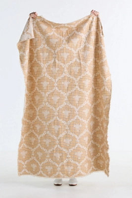 Damask Cotton Woven Throw Blanket