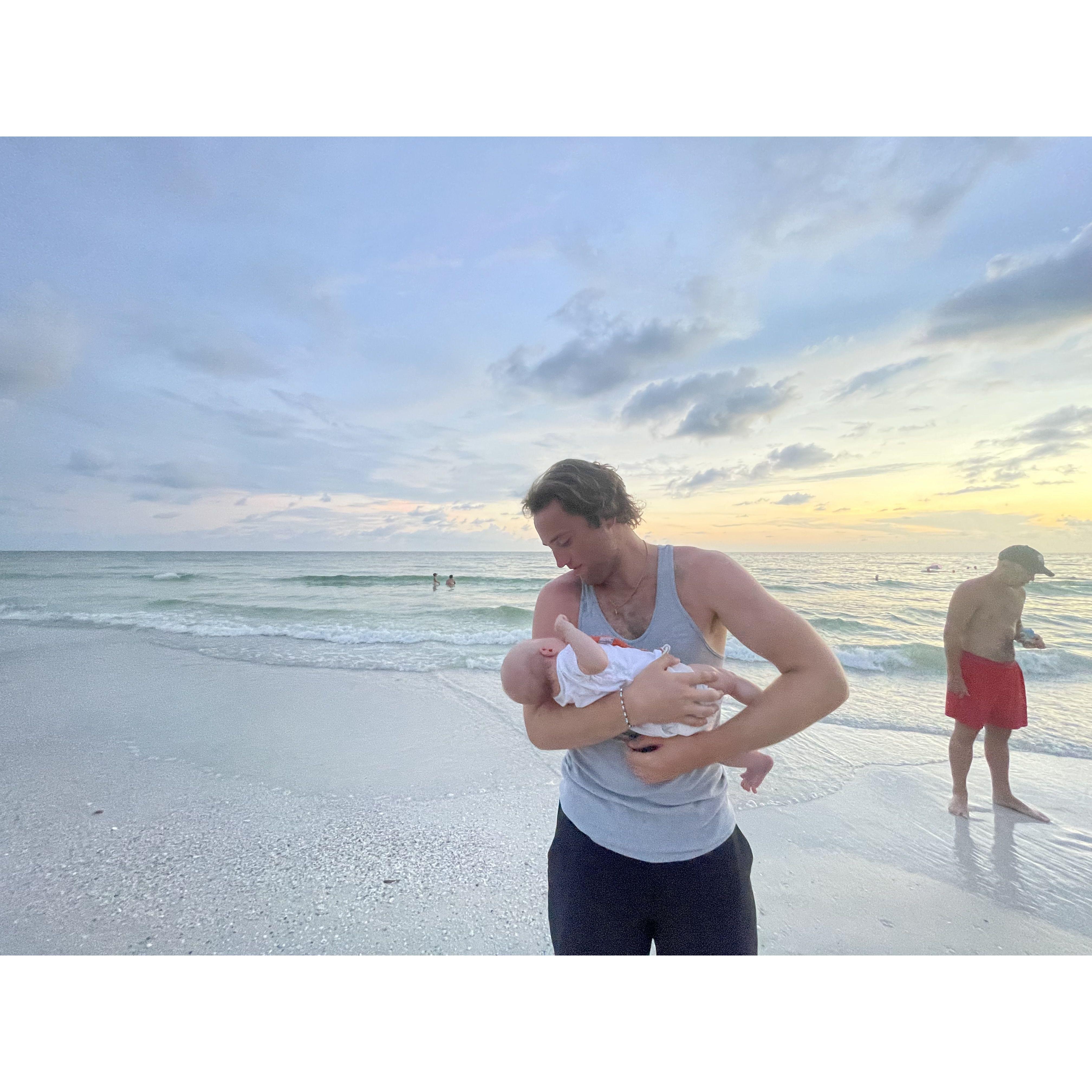 baby Henry at the beach