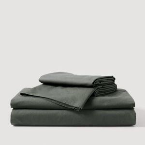 PACT Home Bone Organic Cool-Air Percale Sheet Set TW