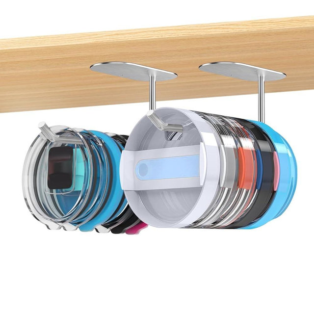 FUNYAR Lid Organizer-Yeti Tumbler/Stanley Tumbler Lid Organizers Inside Cabinet Suitable for All The Lids With Holes 2pcs