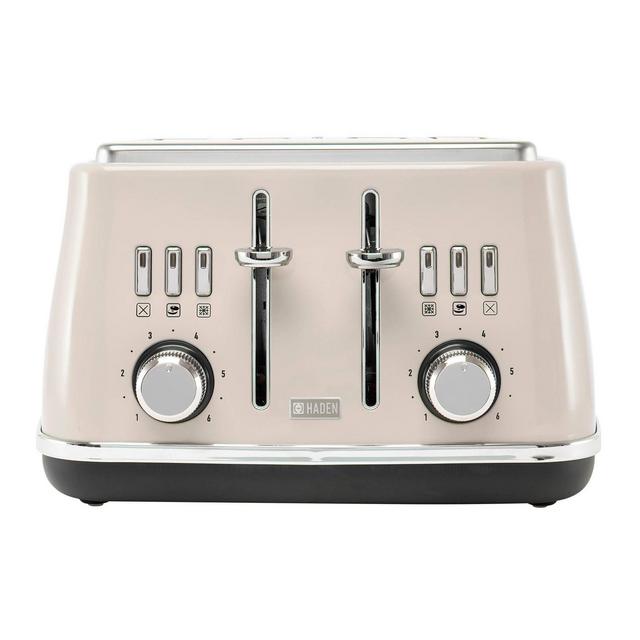 Cotswold II 4-Slice Wide Slot Toaster - Putty