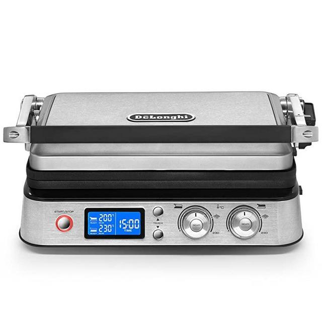 DeLonghi America CGH1020D Livenza All Day Combination Contact Grill and Open Barbecue, Stainless Steel