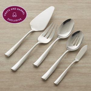 Crate and Barrel Marin Mirror 5-Piece Serving Set