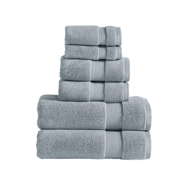 Modern Threads Luxury Cotton 6-pc Quick Dry Towel Set, Smoke