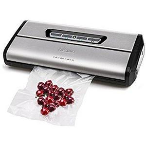 Crenova VS100S Upgraded Vacuum Sealing System with Starter Kit, Metal Case, Compact Design, 3 mm Seal Indicator Lights, Manual Pulse Function Plus Vacuum Sealer Bags