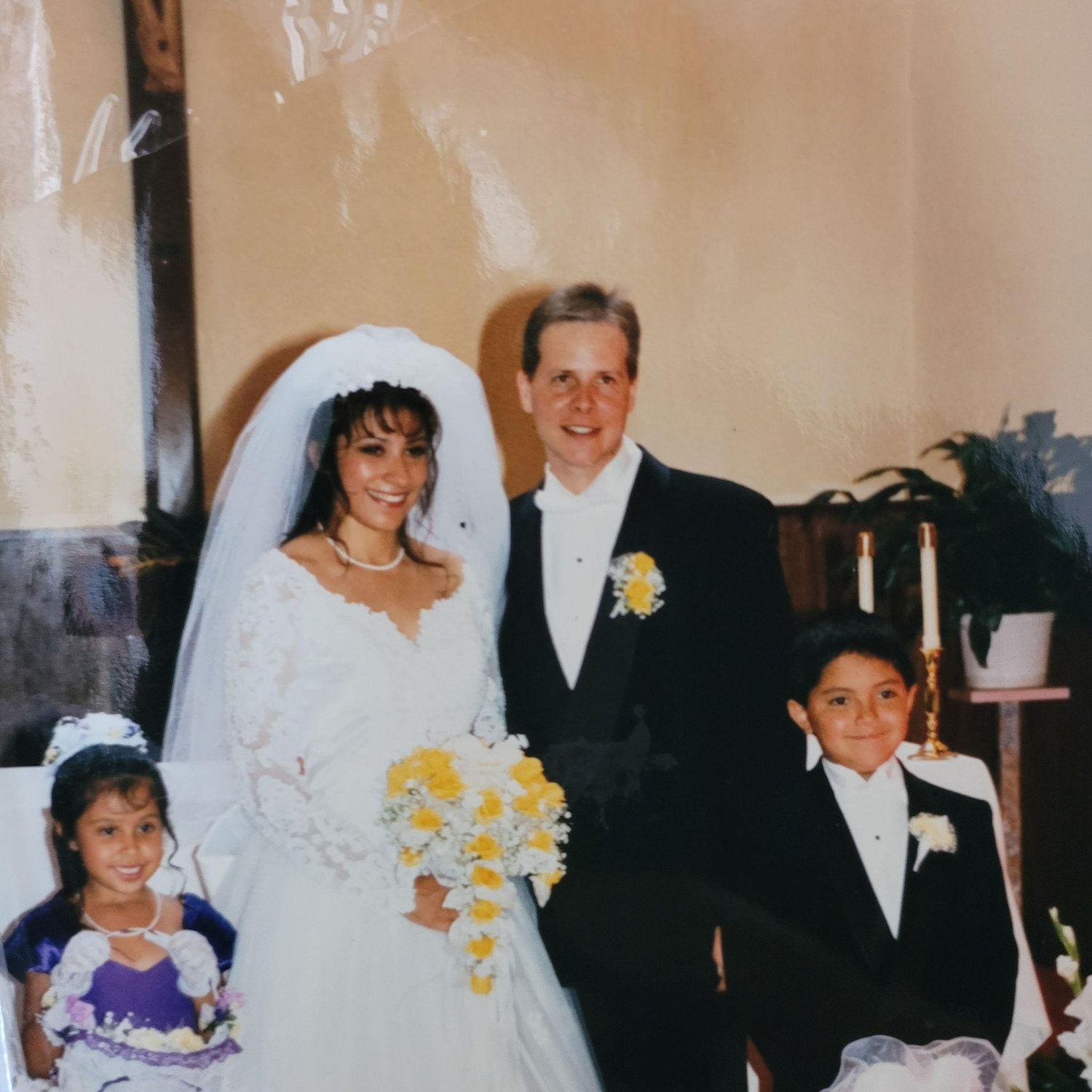 Our flower girl and ring bearer