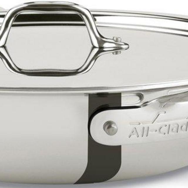 All-Clad 440465 D3 Stainless Steel All-in-One Pan Cookware, 4-Quart, Silver