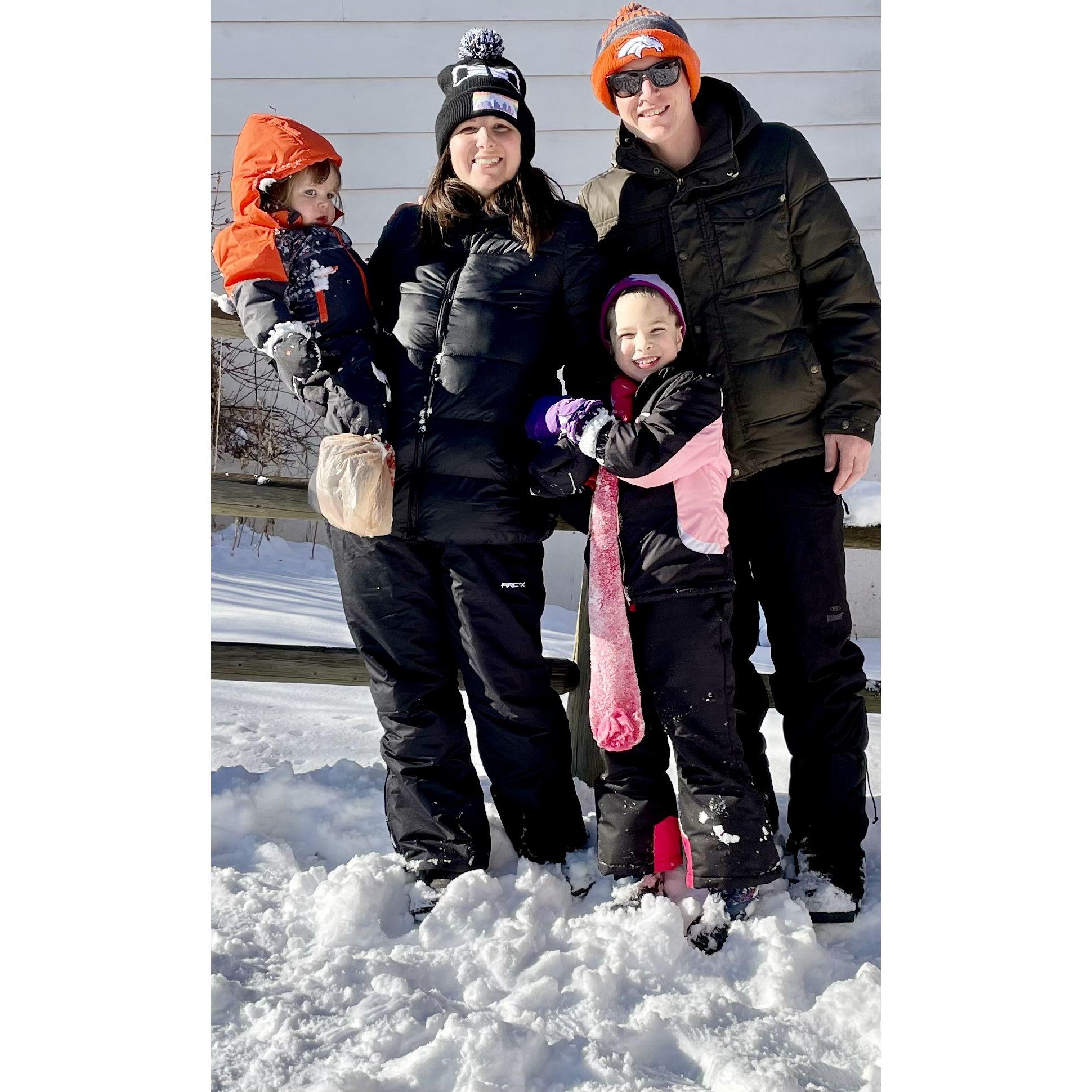 Family shot - snowy days in Colorado