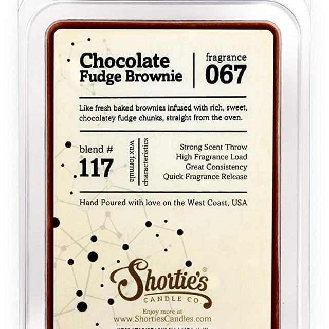 Shortie's Candle Company Chocolate Fudge Brownie Wax Melts - Formula 117-1 Highly Scented 3 Oz. Bar - Made with Natural Oils - Bakery & Food Air Freshener Cubes Collection