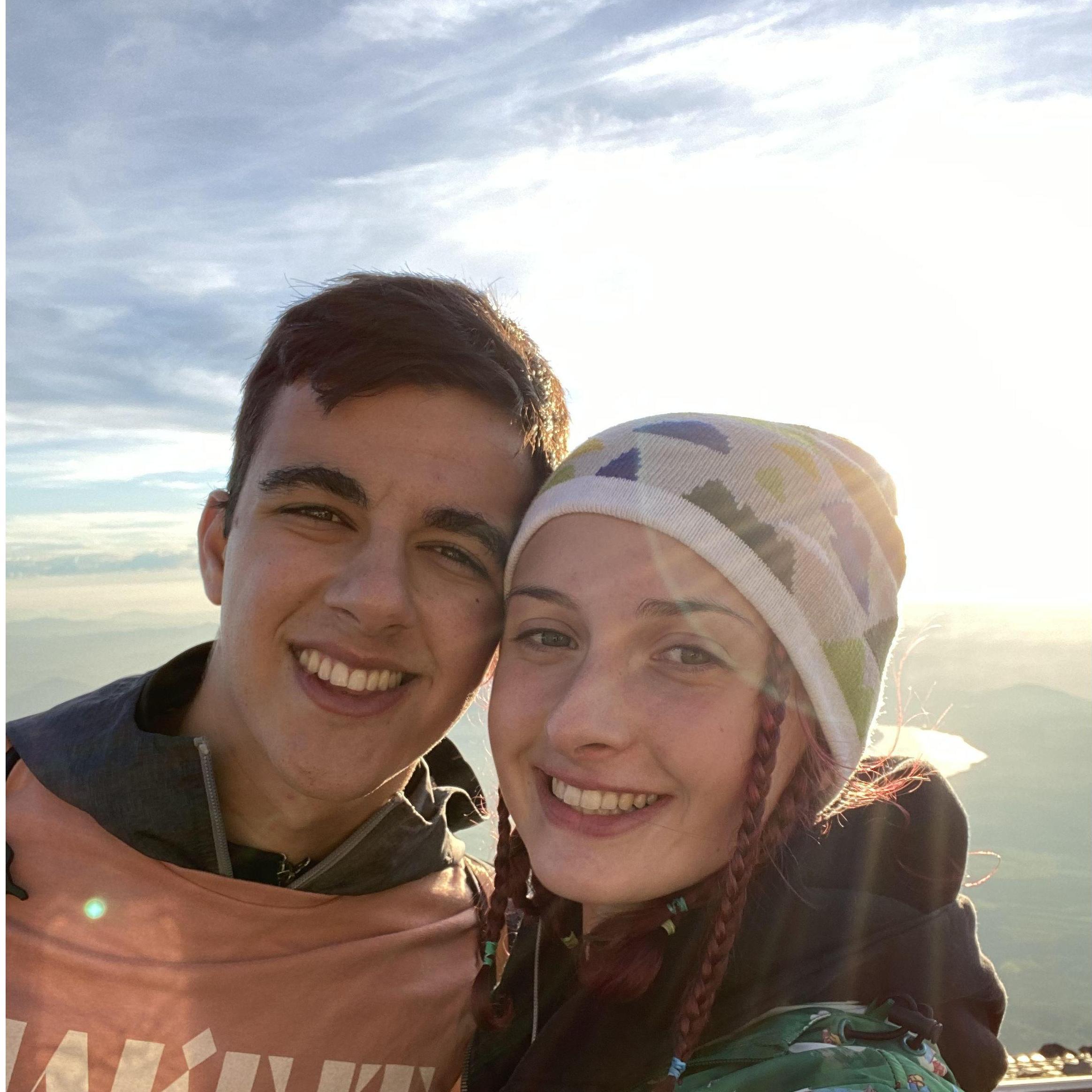 Us at the top of Mt. Fuji in Japan