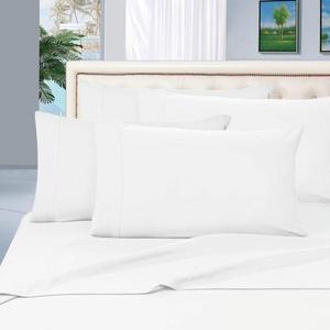 Thread Spread - True Luxury 100% Egyptian Cotton - Genuine 1000 Thread Count 4 Piece Sheet Set- Color White,Size King - Fits Mattress Upto 18'' Deep Pocket