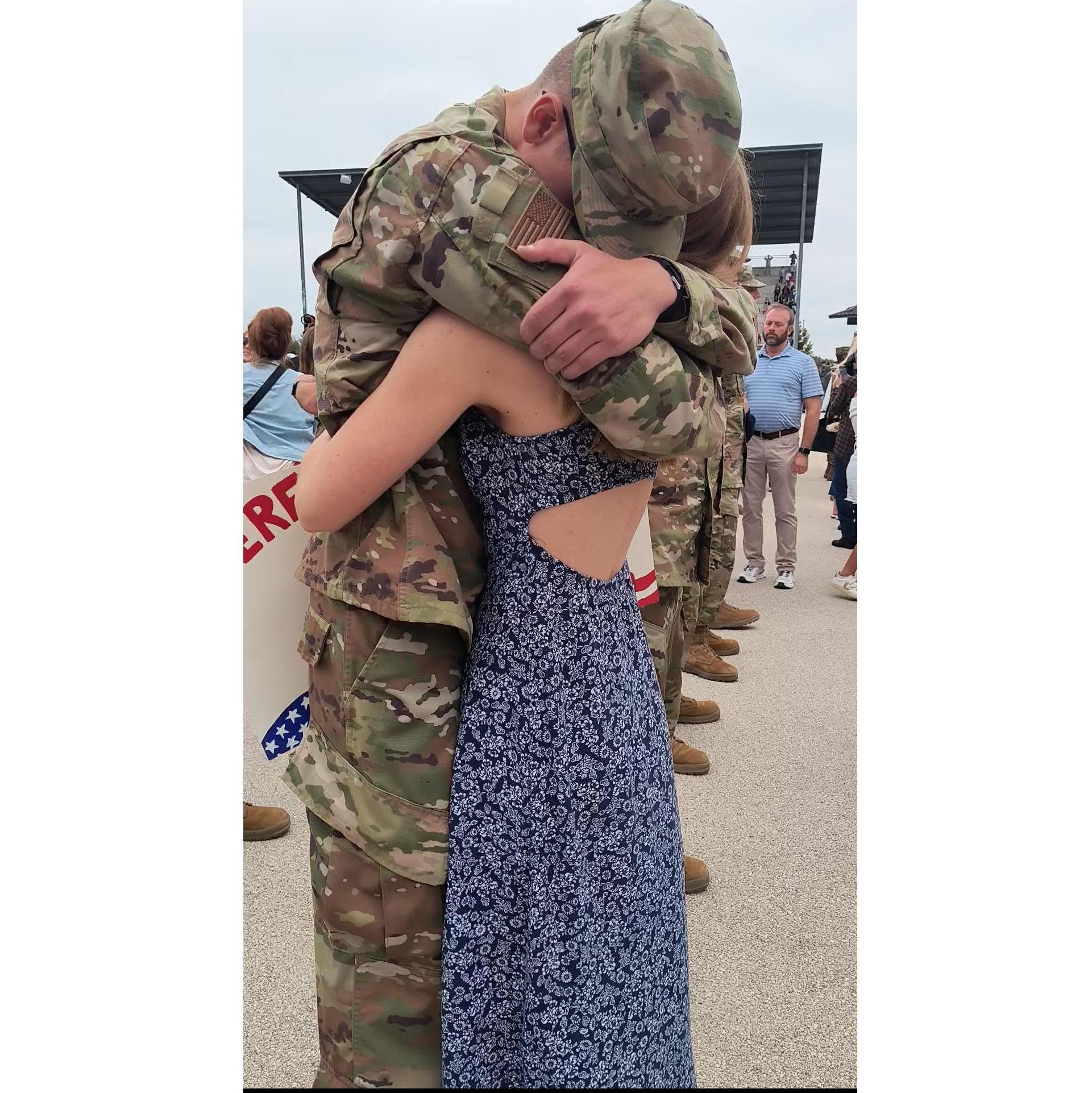 February 5th, 2025. Alex graduates from Basic Military Training (BMT). Kaitlyn got to tap him out!