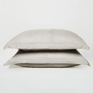 LuxeWeave Organic French Sham, Set of 2
