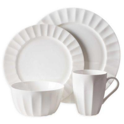 Nevaeh White® by Fitz and Floyd® Fluted Dinnerware Collection