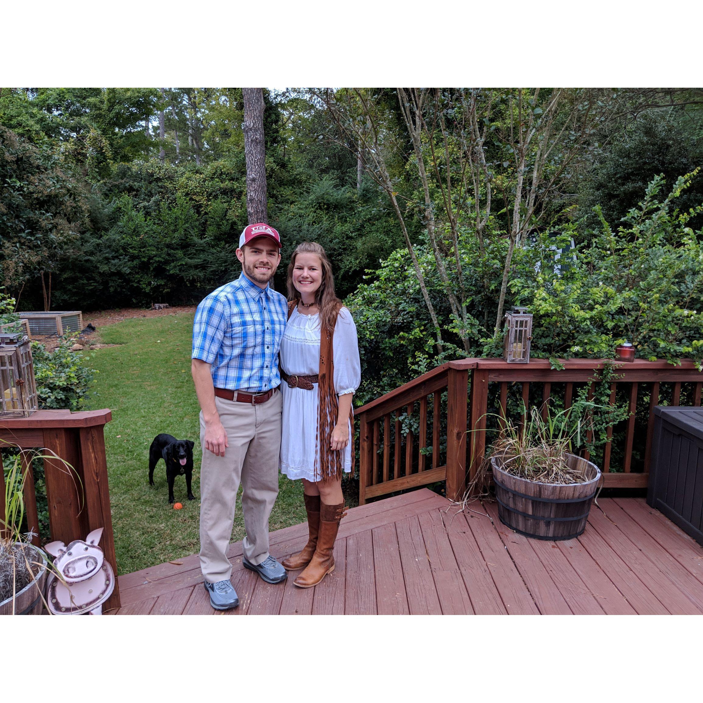 Always down for a good costume party! Here we are as Forrest Gump and Jenny.