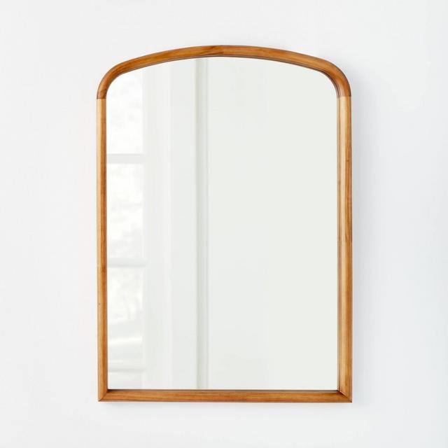 24" x 34" Wood Arch Decorative Wall Mirror Natural - Threshold™ designed with Studio McGee