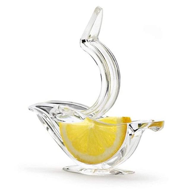 HNQH Manual Lemon Juicer, Acrylic Manual Lemon Slice Squeezer, Portable Transparent Fruit Juicer, Elegance Bird Shape, Hand Juicer for Orange Lemon Lime Pomegranate