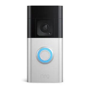 Ring - Battery Doorbell Plus Smart Wifi Video Doorbell – Battery Operated with Head-to-Toe View - Satin Nickel