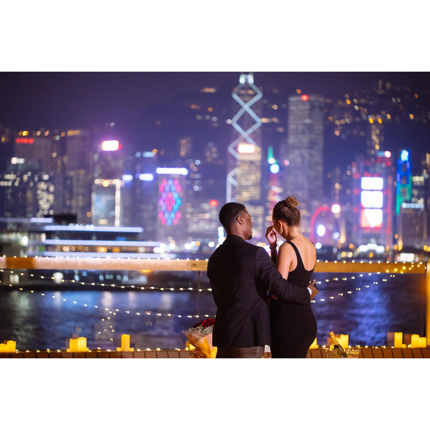 Proposal at Victoria Harbour in Hong Kong.