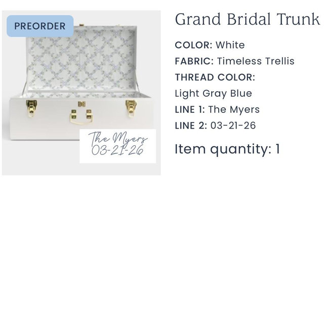 Grand Bridal Trunk