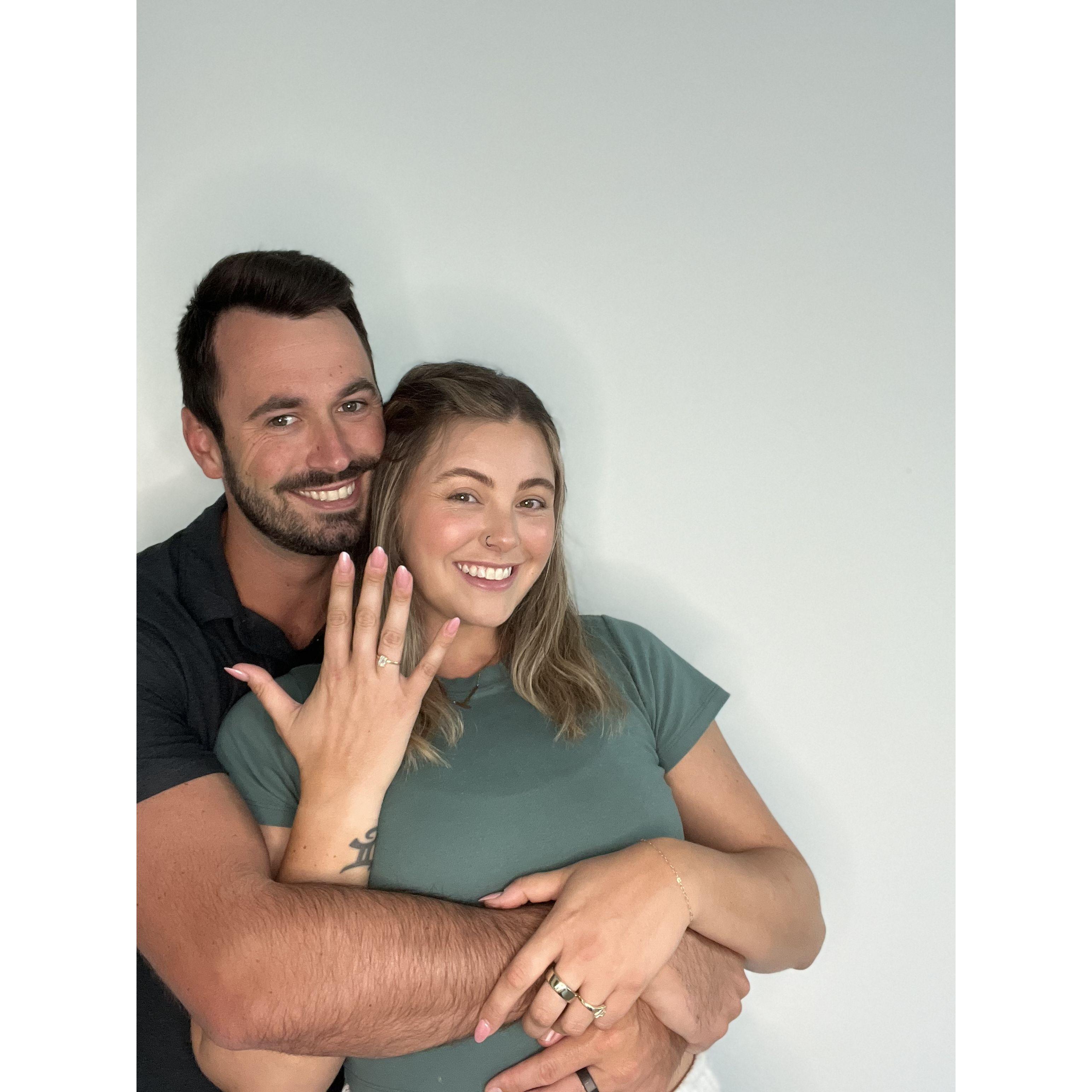 Our engagement announcement photo