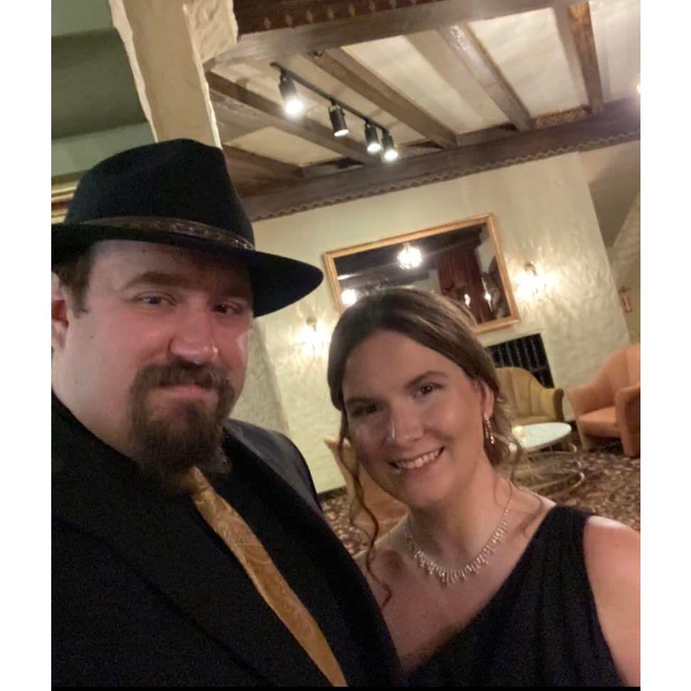 Our first fancy outing together.