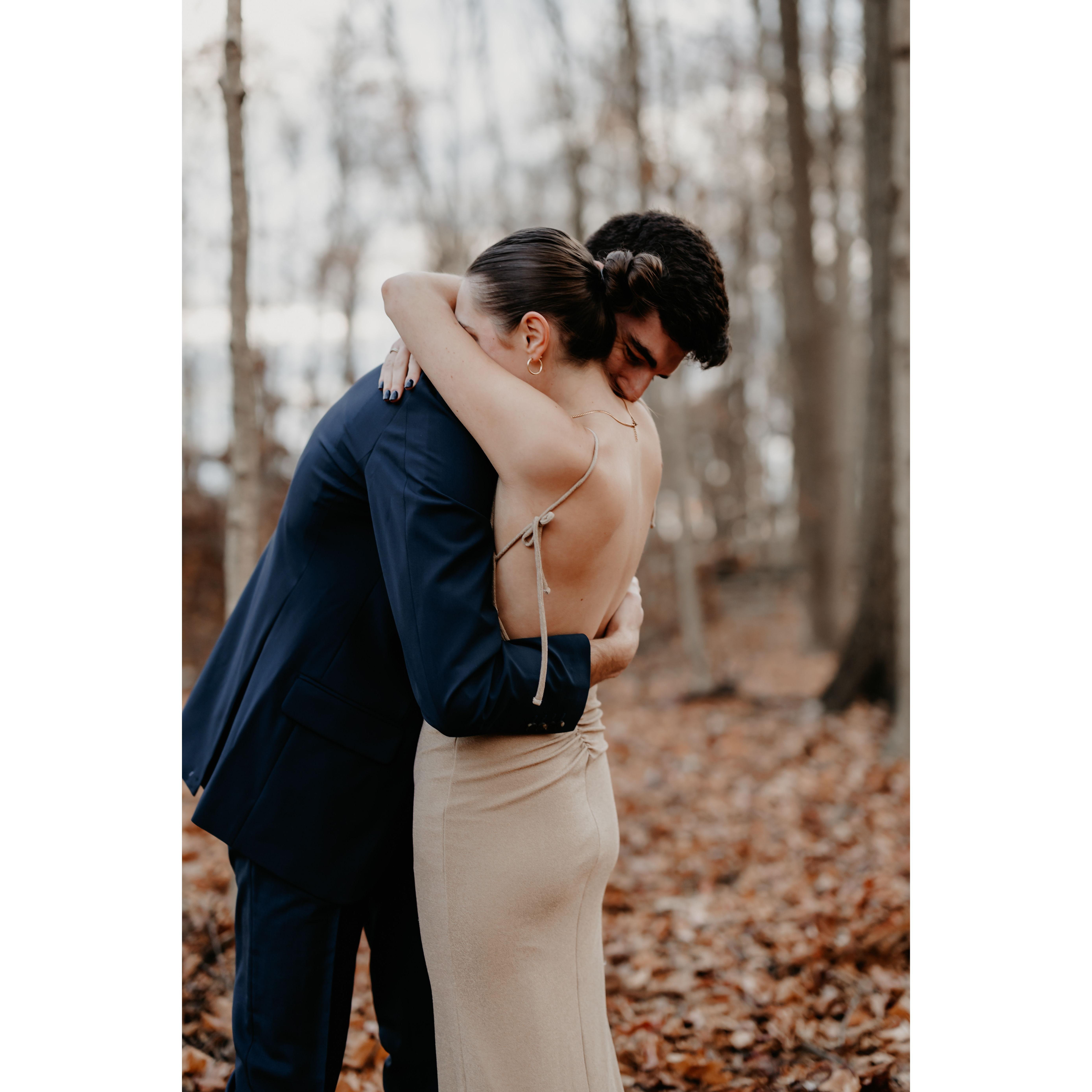 Right after he popped the question!