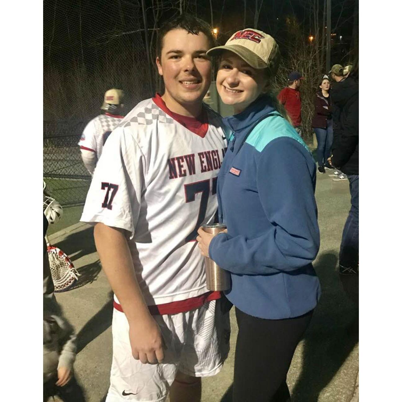 Another picture of Michaela and Matt after one of his lacrosse games senior year!