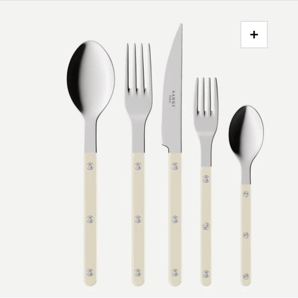 Bistrot Solid, Ivory - 5 pieces cutlery set