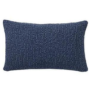 Honeycomb Lumbar Pillow Cover, 16 x 26", Sailor Blue