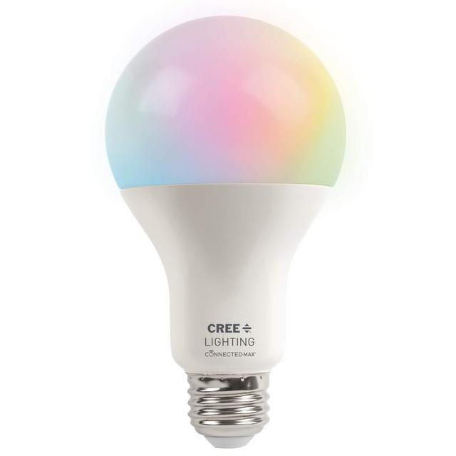 Cree Lighting Connected Max Smart LED Bulb A21 100W Tunable White + Color Changing, Works with Alexa and Google Home, No Hub Required, Bluetooth + WiFi, 1pk
