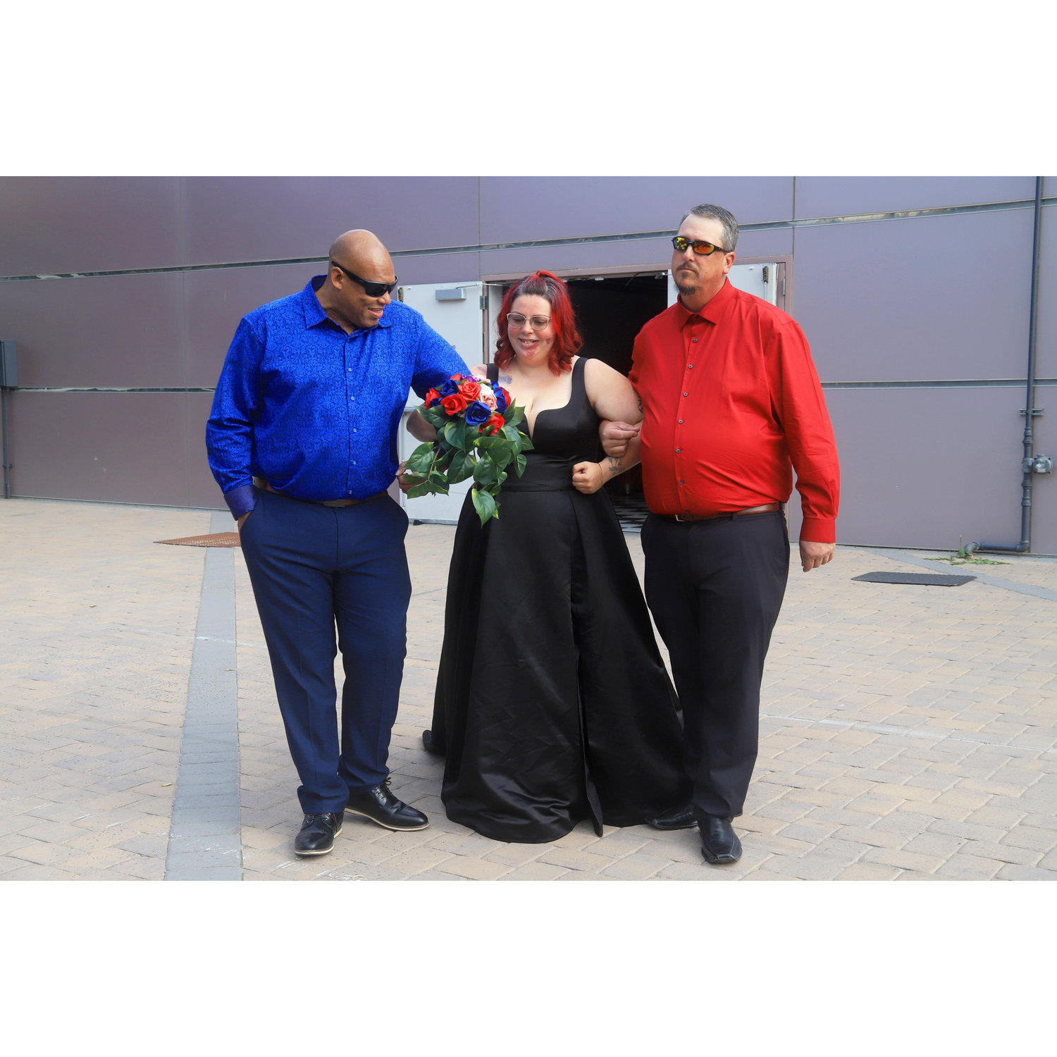 Uncle Jermaine and Uncle Rick with the bride