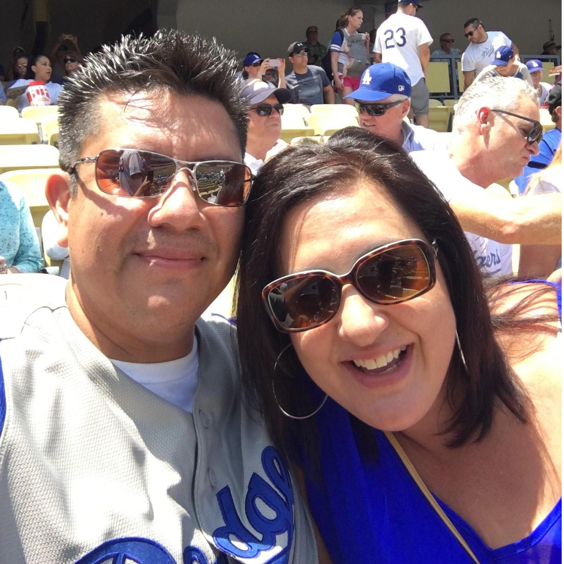 Our first Dodger game together!