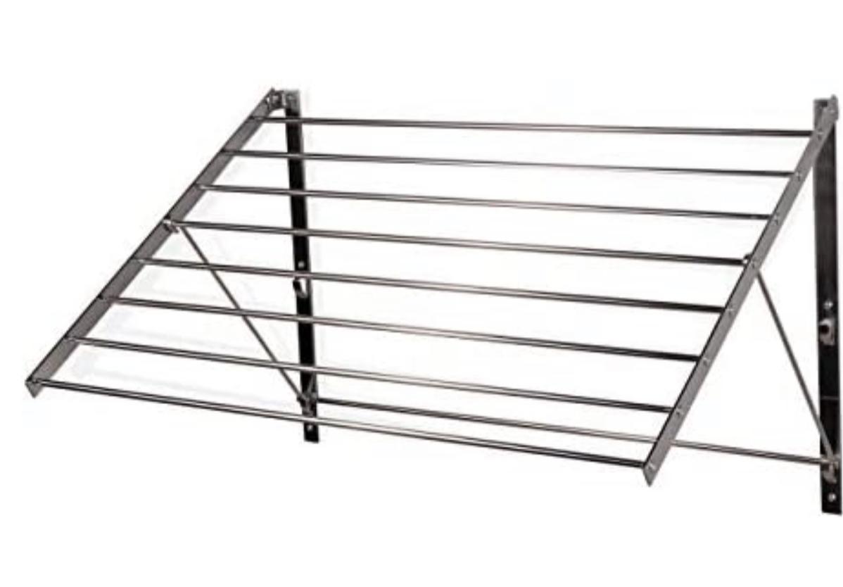 Clothes Laundry Drying Rack Heavy Duty Stainless Steel Wall Mounted Folding Adjustable Collapsible Space Saver 6.5 Yards Drying Capacity