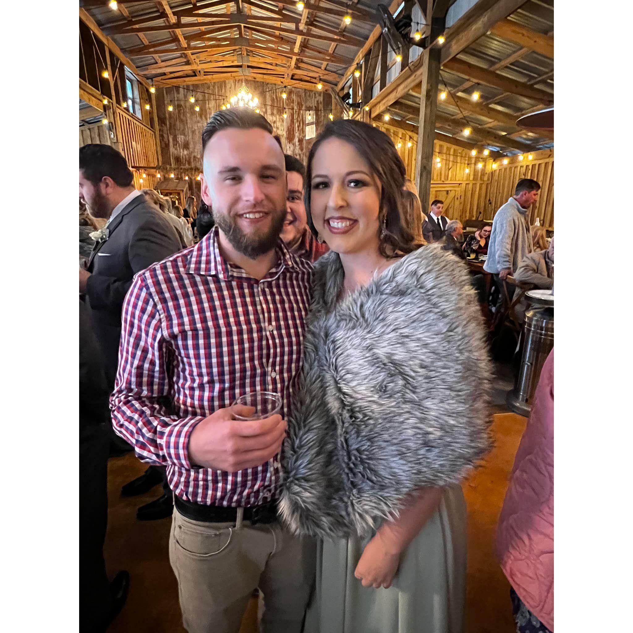 Our first time being each other's date to a wedding, 2022