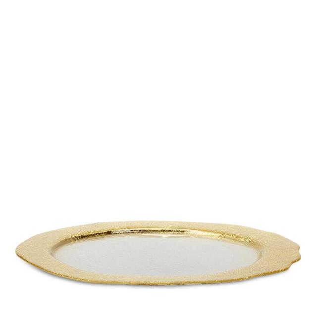Vietri Rufolo Glass Gold Organic Service Charger Plate