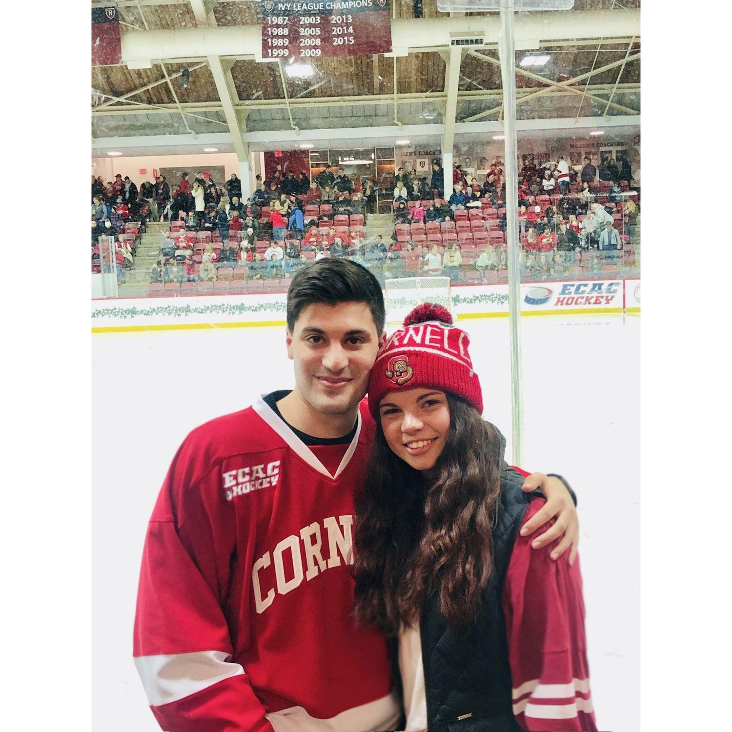 Rooting for Cornell at a "home" game in Cambridge, MA